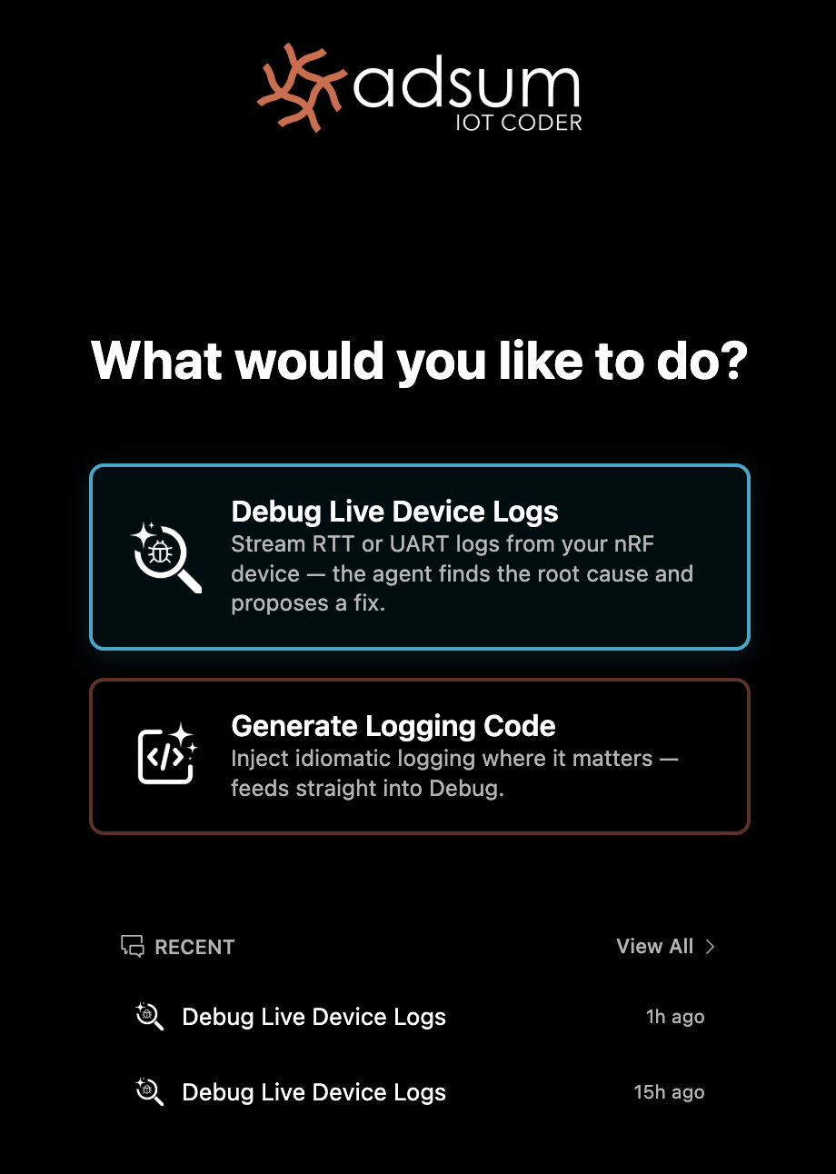 Adsum IoT Coder Home