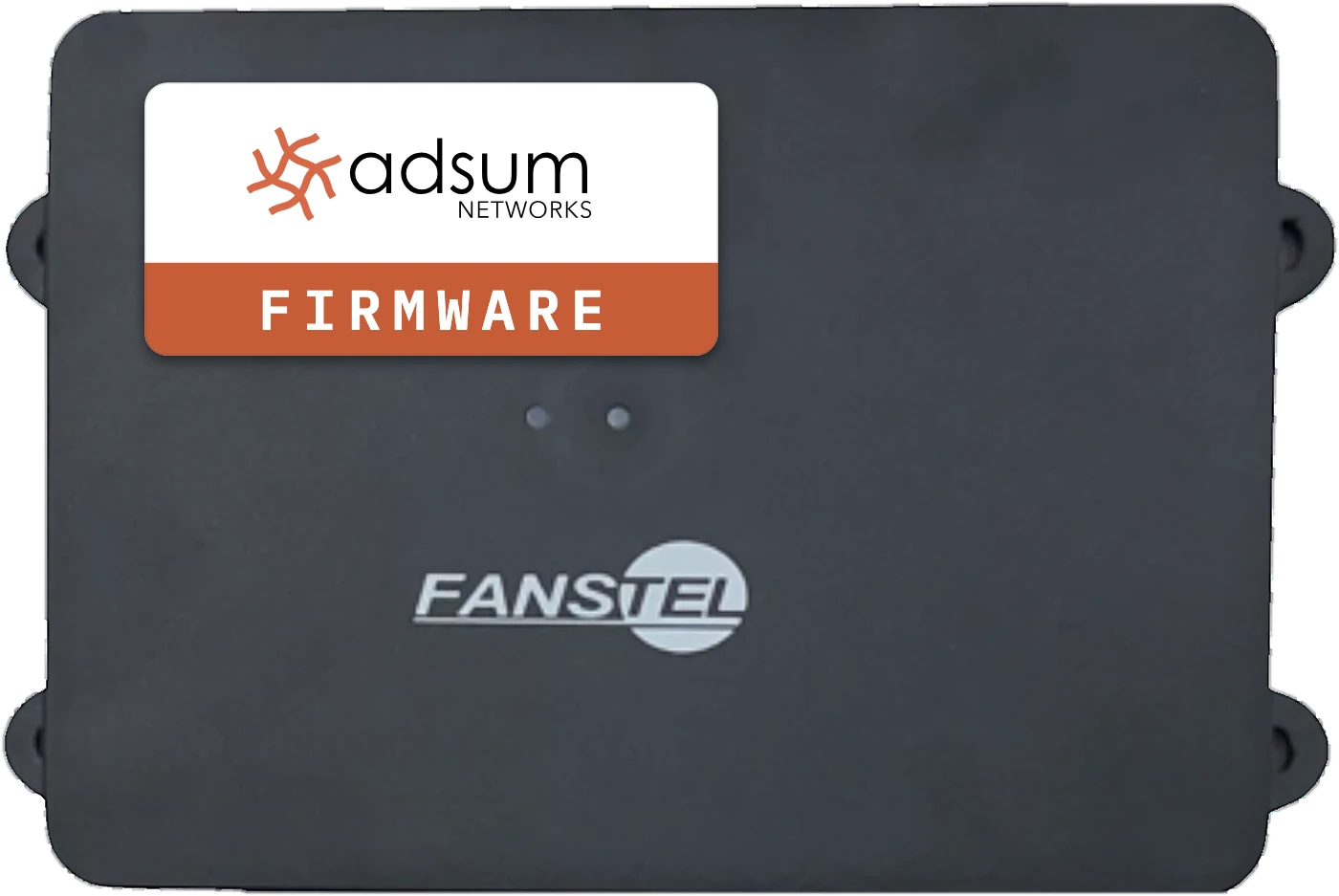 The BLG20x enclosure, with the Adsum Networks firmware sticker